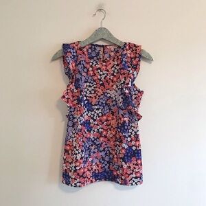 Juicy Couture | Floral Ruffle Sleeve Tank